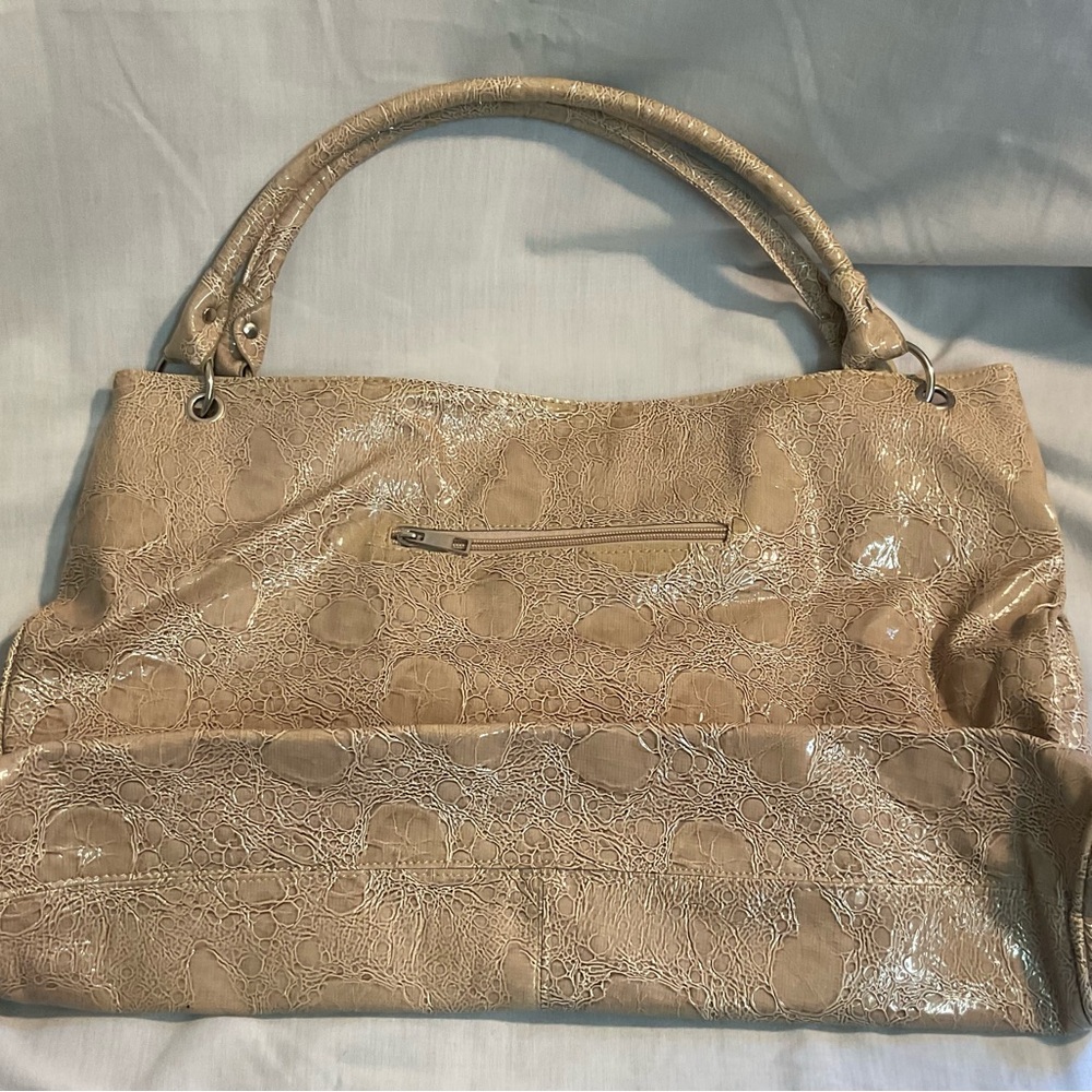 Elegant Mottled Tan Women's Oversized Handbag Tote (#2) 12”Tx17”W